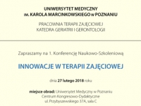 Konferencja Naukowo-Szkoleniowa „Innowacje w terapii zajęciowej”