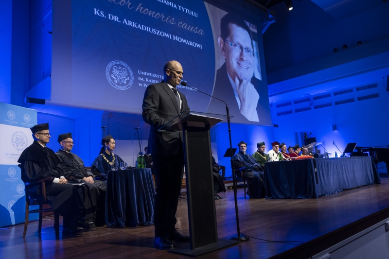 Uroczystość nadania tytułu doktora honoris causa ks. dr. Arkadiuszowi Nowakowi