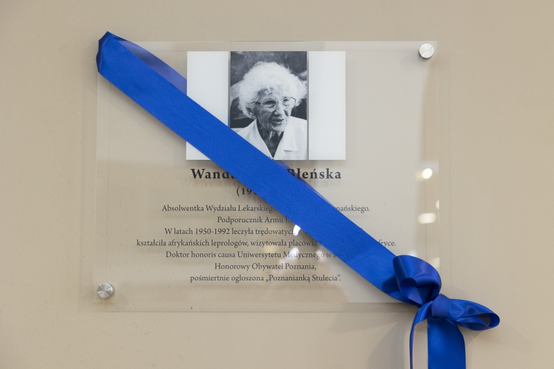 Odsłonięcie tablicy upamiętniającej dr Wandę Błeńską